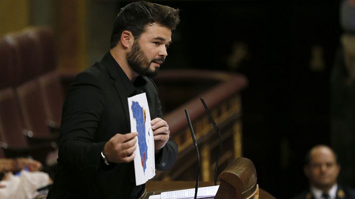 Especiales informativos - Intervención del portavoz adjunto de ERC, Gabriel Rufián, en la tercera sesión del debate de investidura a Mariano Rajoy