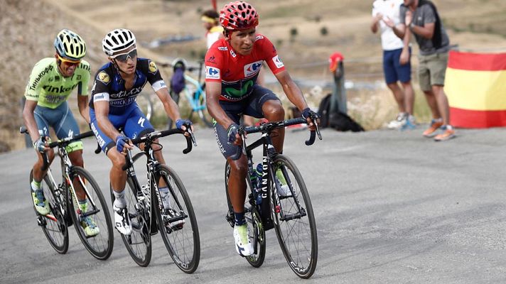 Telediario 1 - Quintana da un golpe crucial a la Vuelta tras un ataque de Contador