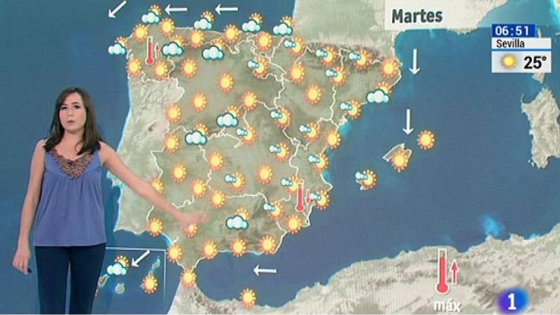 El calor sofocante se mantiene y comienza a remitir a partir del miércoles - El tiempo | Ver
