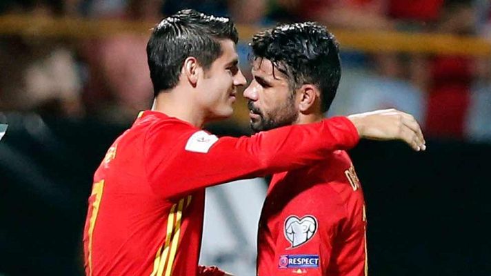 Telediario 1 - Costa y Morata, la sana competencia de la delantera