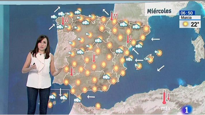 El tiempo - Las altas temperaturas continúan este miércoles en gran parte de la península