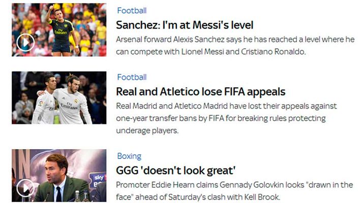 Telediario 1 - La prensa deportiva internacional se hace eco de la sanción a Madrid y Atlético