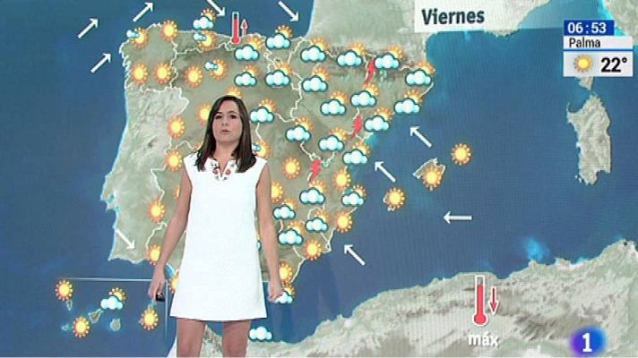 El tiempo - Chubascos en Cataluña y Aragón y bajada de temperaturas