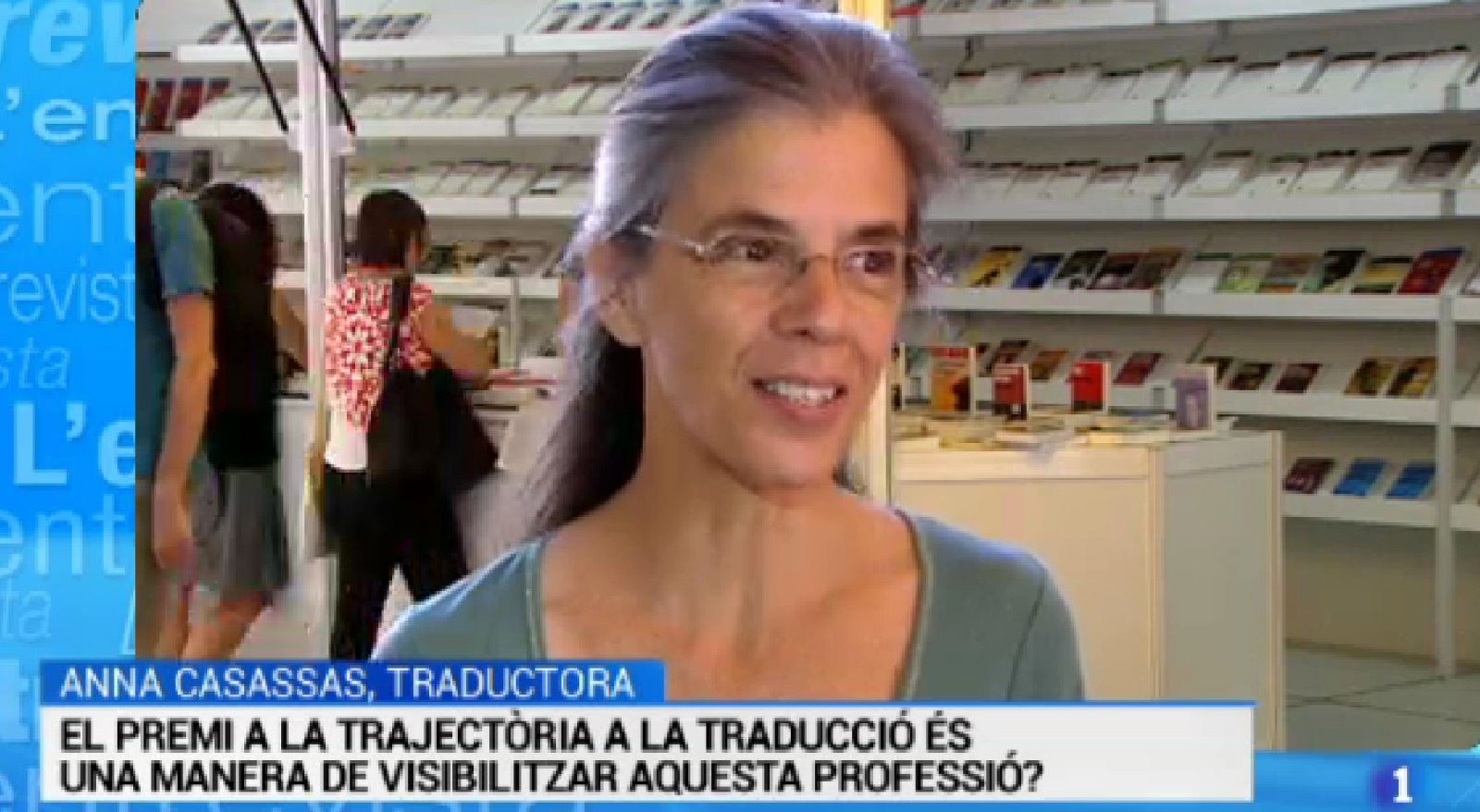 L'Entrevista de l'Informatiu Cap de Setmana: Anna Casasses, traductora, Premi Trajectòria 2016 de la Setmana del Llibre en Català - 10/09/2016