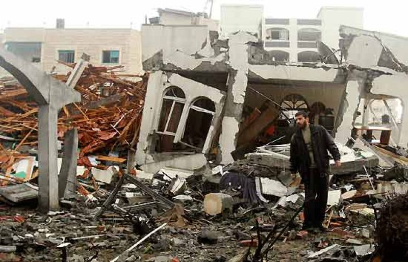 La mañana del quinto día de ofensiva contra Gaza