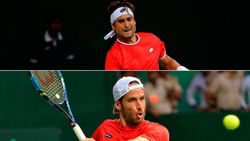 Ferrer logra el 2-0 para España ante el indio Saketh Myneni (6-1, 6-2, 6-1)