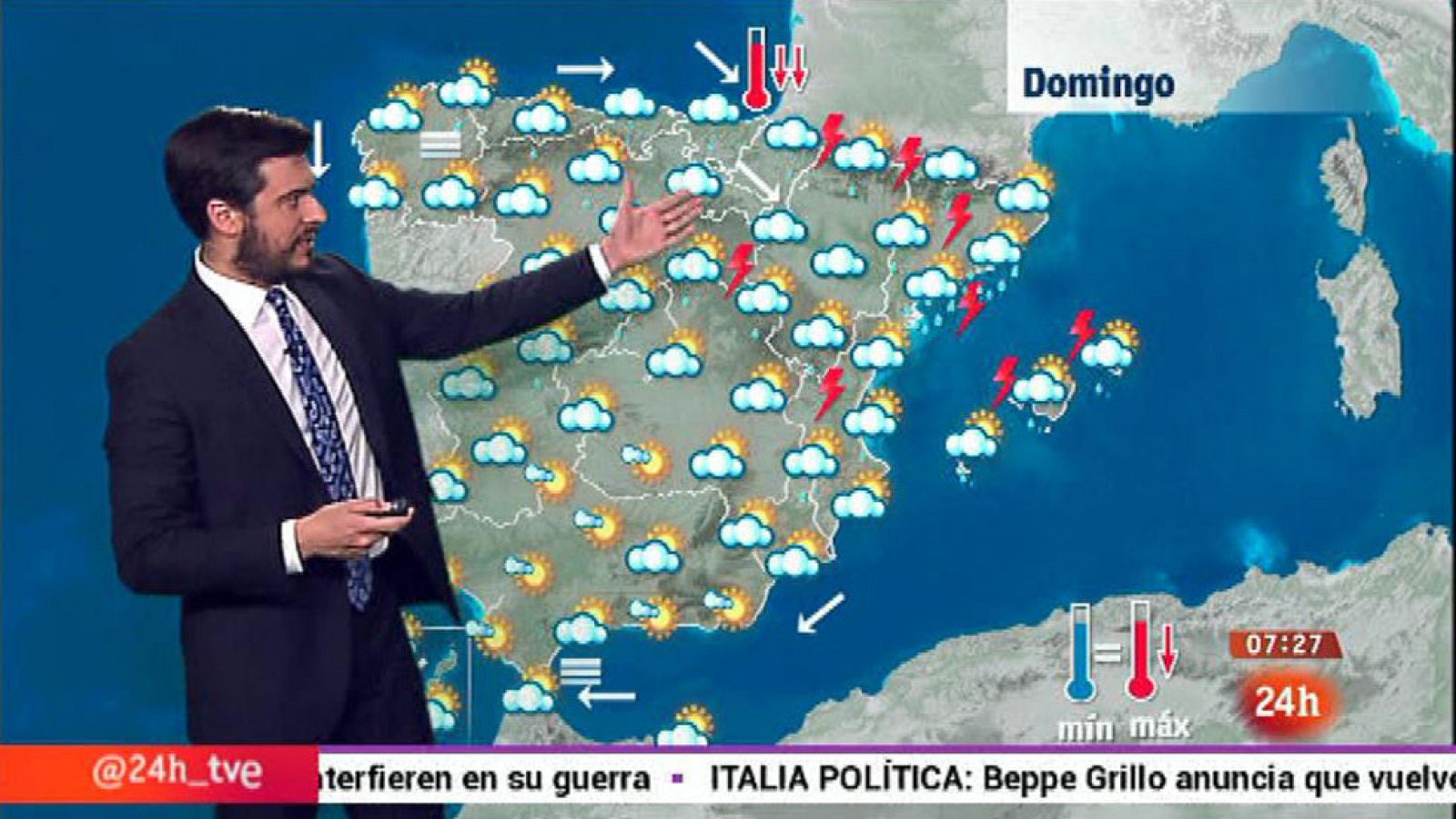 Tormentas fuertes en Cataluña y chubascos en Baleares y Comunidad Valenciana - El tiempo | Ver