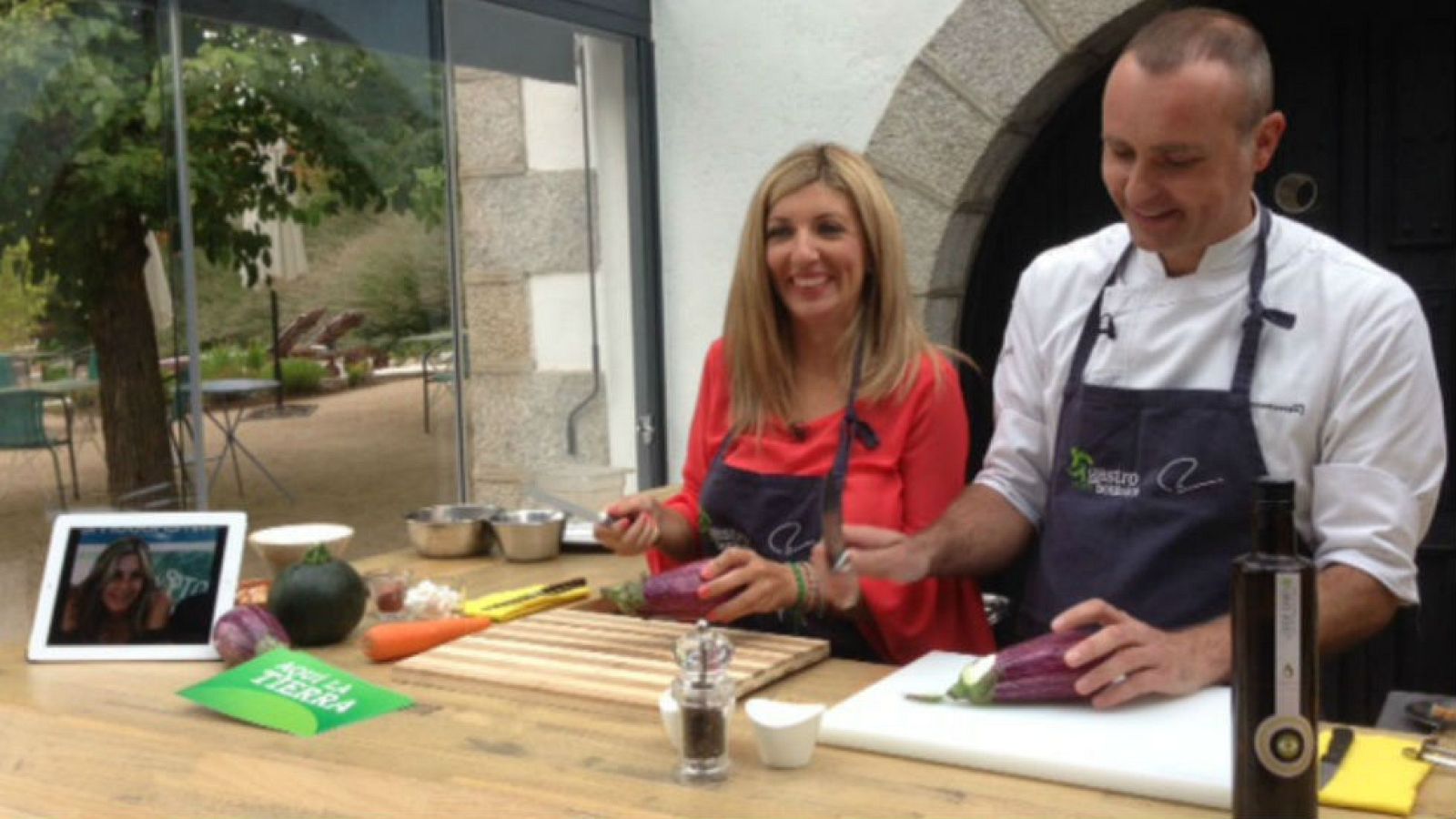 Alta cocina con verduras de temporada