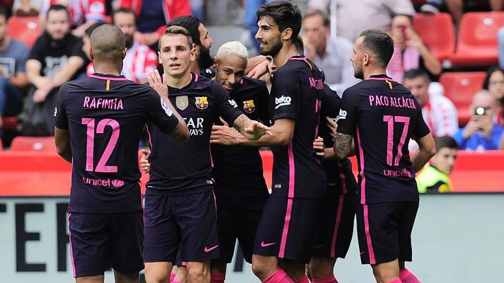 Telediario 1 - El FC Barcelona prepara su partido ante el Borussia de Mönchengladbach