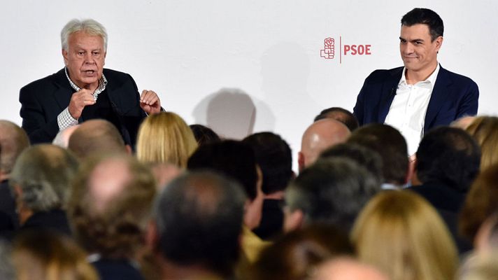 Telediario 1 - Felipe González dice sentirse "engañado" porque Sánchez le dijo que se abstendría en la investidura de Rajoy