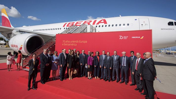 Telediario 1 - Iberia conmemora el setenta aniversario de su primer vuelo transatlántico