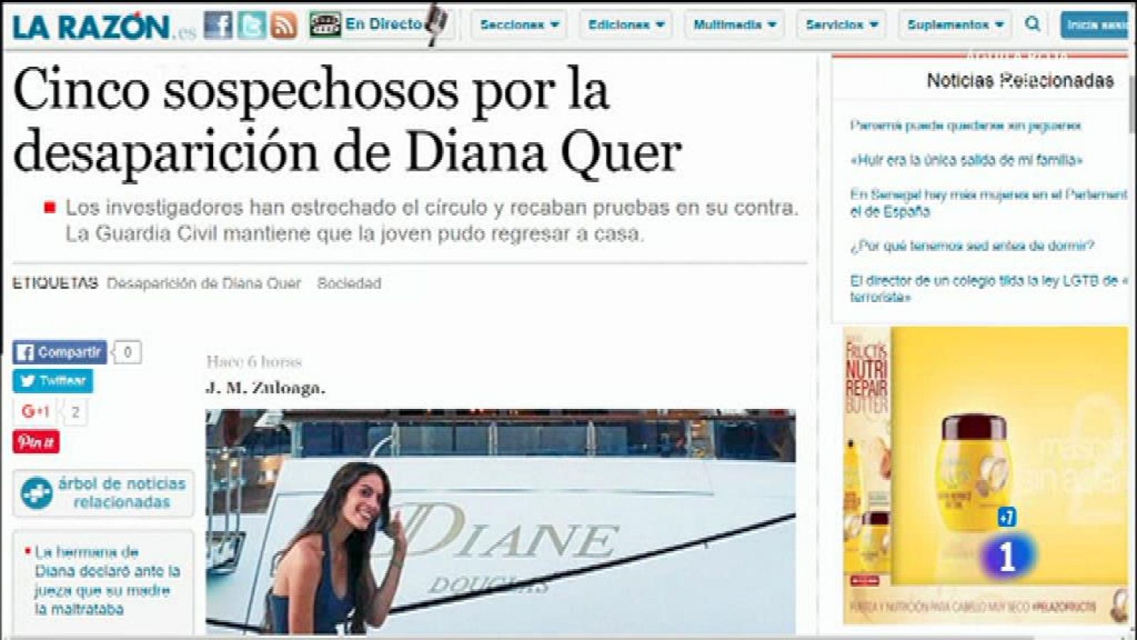 ¿Pudo haber salido Diana por mar?