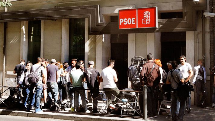 Telediario 1 - Afines a Sánchez defienden que los estatutos del PSOE no contemplan que una gestora sustituya a la Ejecutiva