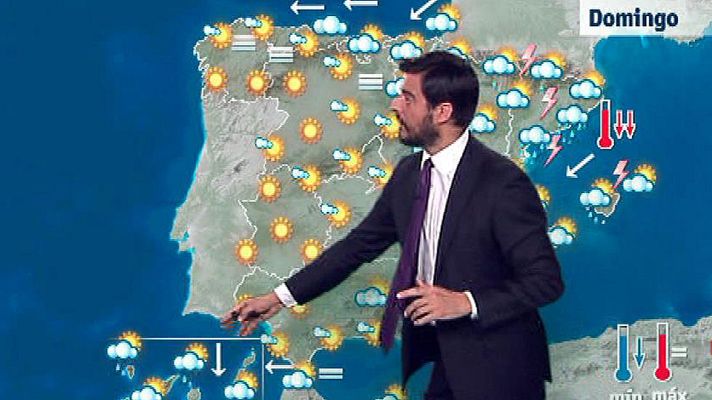 El tiempo - Tormentas en Cataluña y Pirineos y poco nuboso en el resto de España