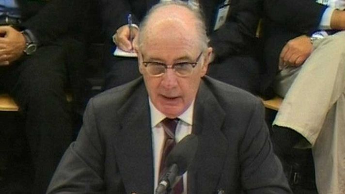 Telediario 1 - Rato dice que las tarjetas opacas de Caja Madrid eran "un incentivo perfectamente legal"