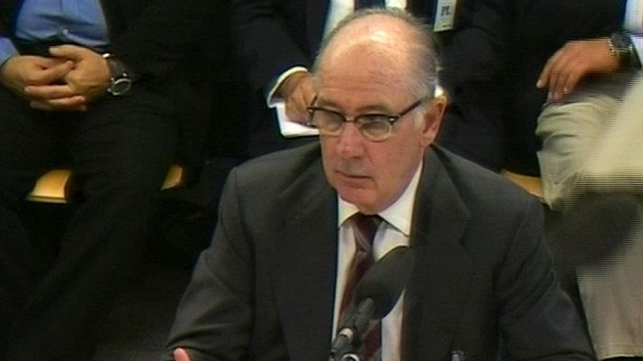 Telediario 1 - Rato defiende que el sistema de tarjetas de Caja Madrid era legal