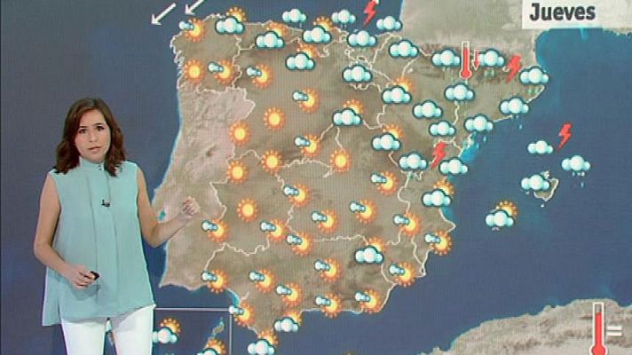 El tiempo - Tormentas fuertes en Cataluña y Baleares con temperaturas a la baja