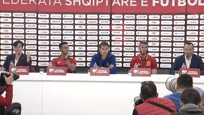 Fútbol - Rueda de prensa selección española previa partido Albania