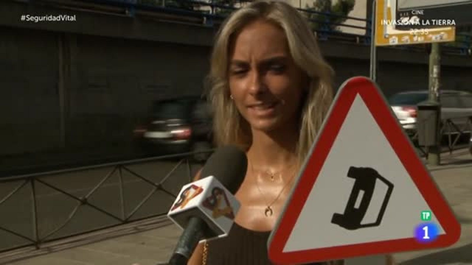 'Señal' - Peligro por obstrucción en la calzada