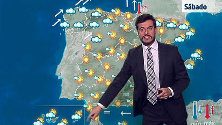 El tiempo - Lluvias en el litoral gallego y ascenso térmico en casi todo el país