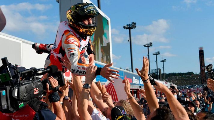 Telediario 1 - Cervera celebra el inesperado Mundial logrado por Márquez