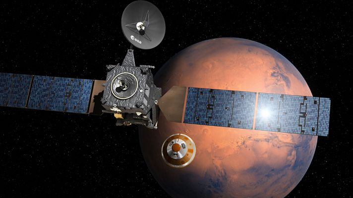Informativo 24h - La sonda del proyecto Exomars se divide y comienza su descenso de tres días a Marte