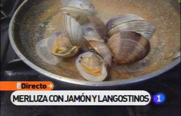 RTVE Cocina - Merluza con jamón y langostinos