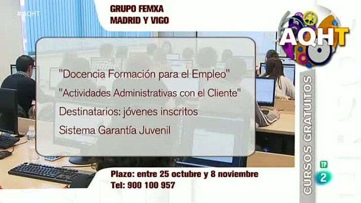 Aquí hay trabajo - 5 cursos gratuitos, 2 con compromiso de contratación
