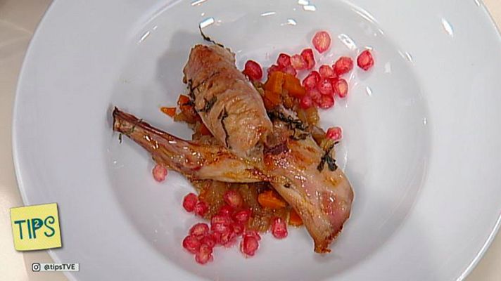 RTVE Cocina - Cocina - Conejo a al chocolate con granada