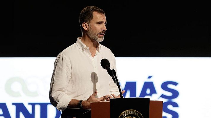 Informativo 24h - Felipe VI ratifica a Santos el apoyo de España para lograr la paz