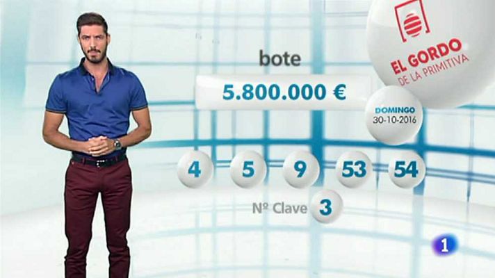 Loterías - El Gordo de la Primitiva - 30/10/16