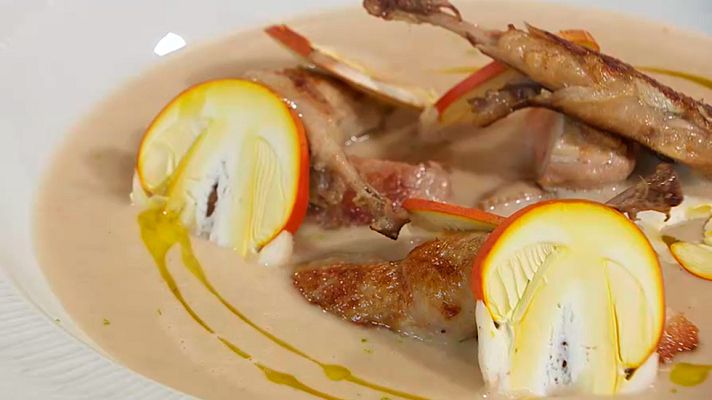 RTVE Cocina - Receta de crema de castañas con codornices
