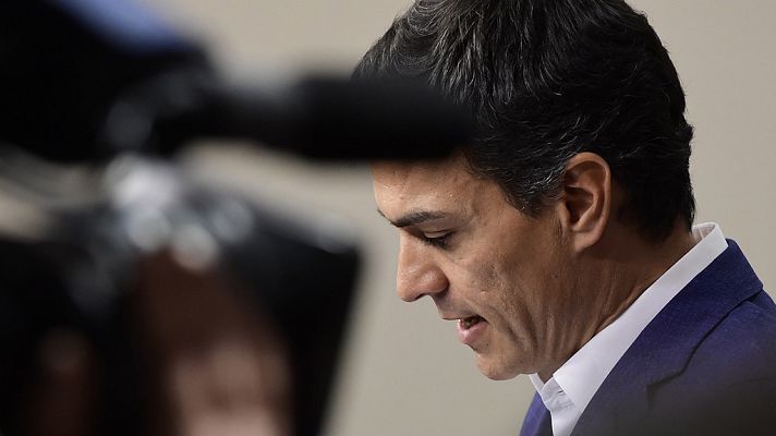 Telediario 1 - Dirigentes del PSOE critican a Pedro Sánchez y Lambán le pide que "no estorbe"