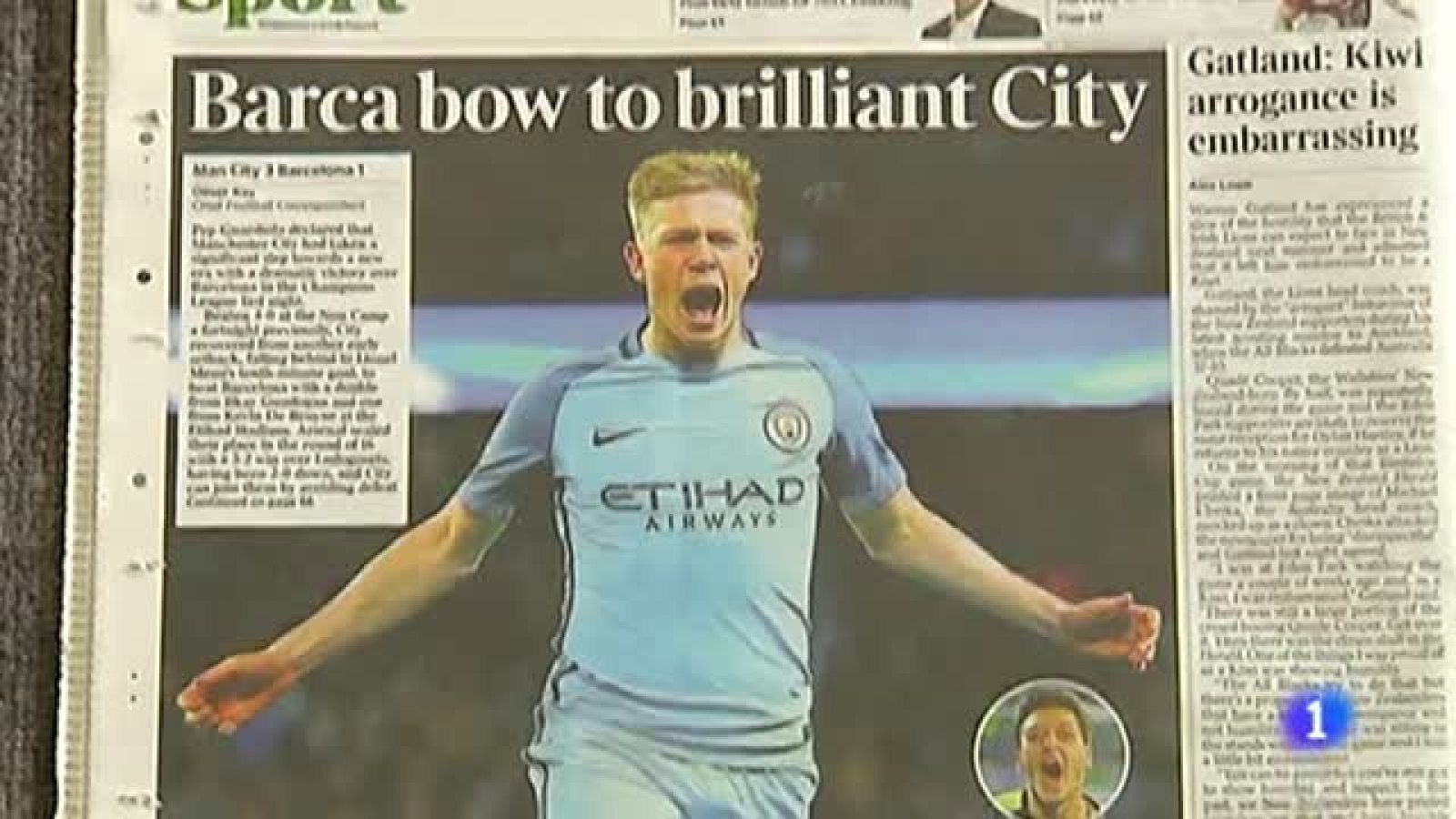 La prensa inglesa elogia la victoria del City sobre el Barcelona | Ver