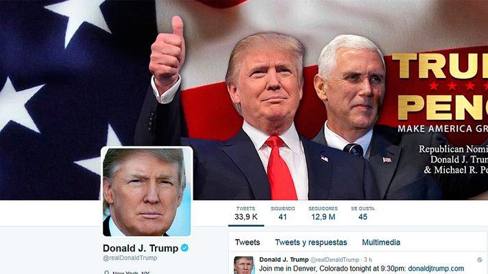 Telediario 1 - Trump gana las elecciones en las redes sociales