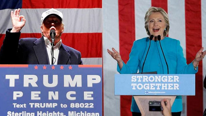 Telediario 1 - Trump y Clinton recorren los estados clave en el último esprint de la campaña