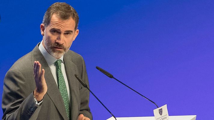 Telediario 1 - El rey suspende hasta nueva fecha su viaje oficial a Riad