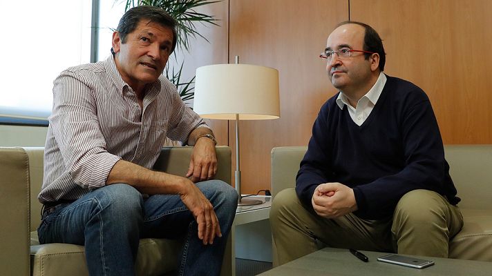 Telediario 1 - Fernández e Iceta acuerdan crear una comisión para abordar las discrepancias entre PSOE y PSC
