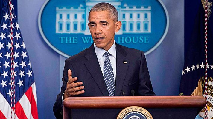 Telediario 1 - Obama asegura que Trump está comprometido con la OTAN