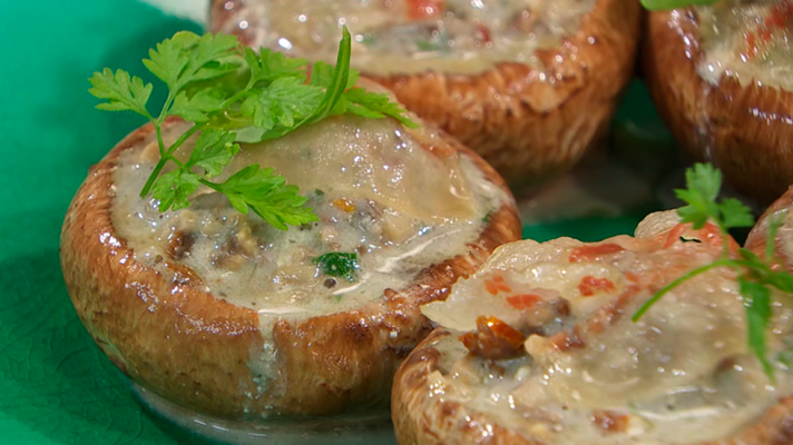 RTVE Cocina - Receta de portobello relleno con crema de queso