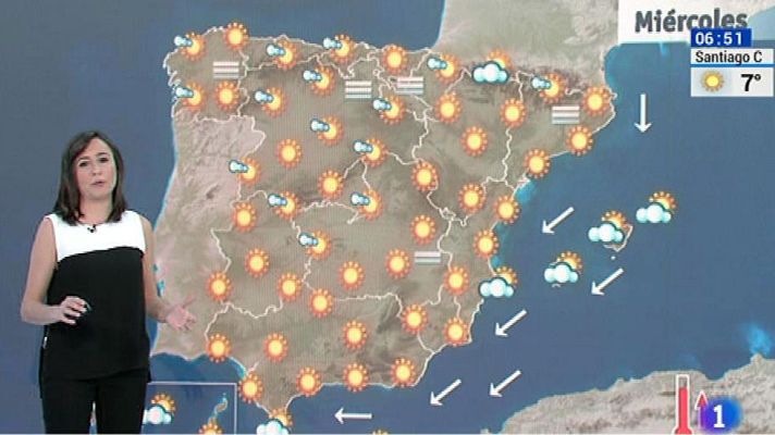 El tiempo - Viento fuerte en Baleares, litoral sur de Levante, el Estrecho y Melilla