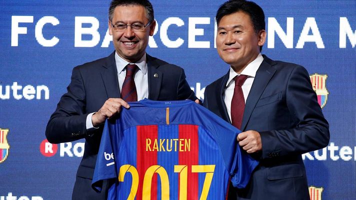Telediario 1 - Rakuten, una empresa de comercio electrónico japonesa, patrocinará al Barça