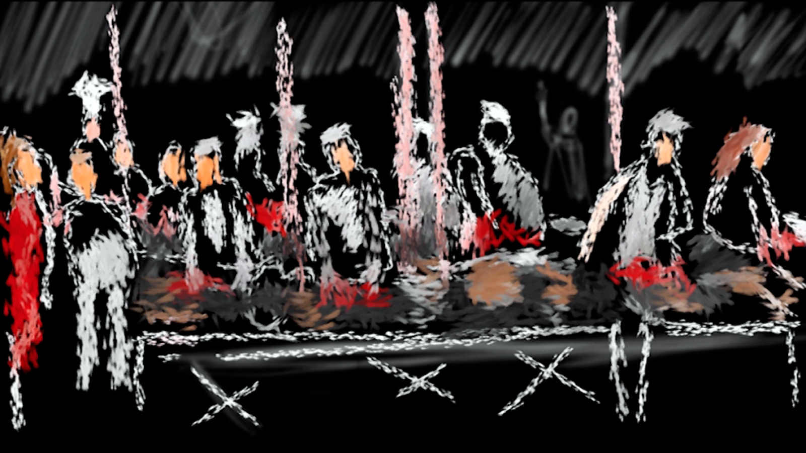 La cocina - Paso a paso del boceto de una escena de la obra teatral 'La cocina'