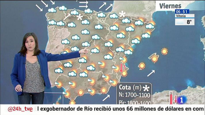 El tiempo - La inestabilidad afectará a la mitad norte, con nieve en cotas altas