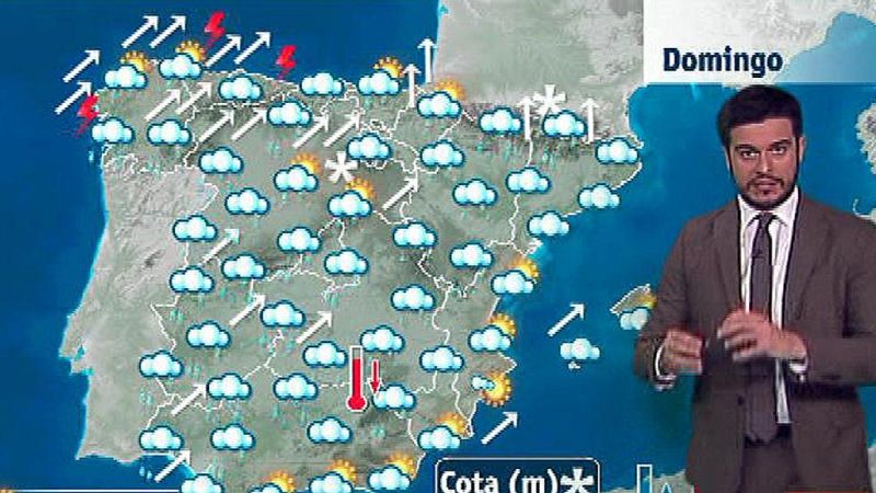 Lluvias en prácticamente toda la Península, con viento y oleaje