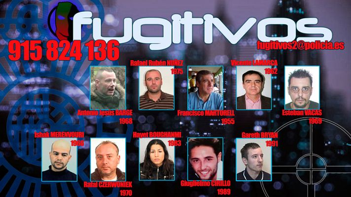 Telediario 1 - La Policía solicita ayuda para localizar a 10 fugitivos