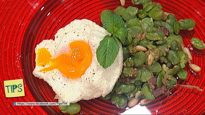 RTVE Cocina - Cocina - Habitas al ajillo con huevo esponjoso