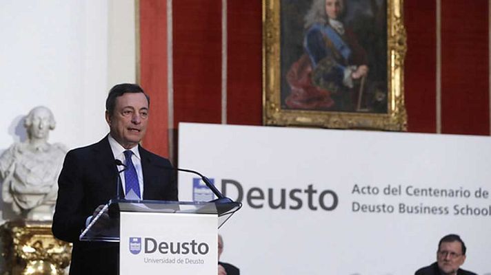 Telediario 1 - Mario Draghi elogia las reformas de gobierno de Rajoy