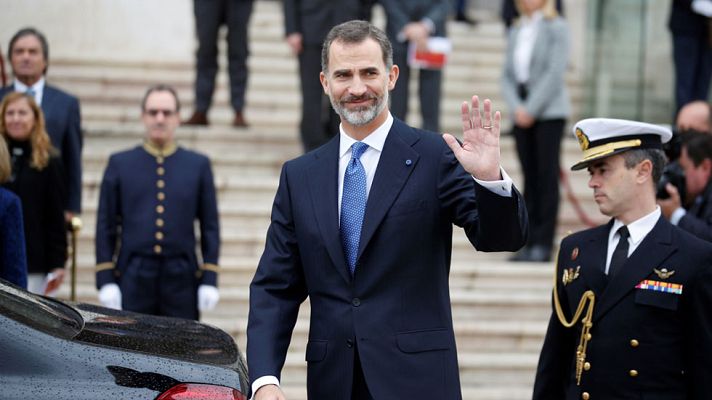 Telediario 1 - El rey agradece a la colonia española en Lisboa su labor como puente de unión