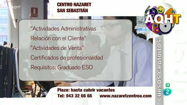 Aquí hay trabajo - 6 cursos gratuitos, 5 con certificado de profesionalidad